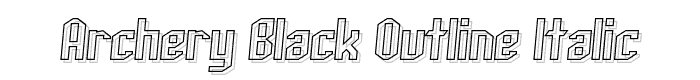 Archery Black Outline Italic font